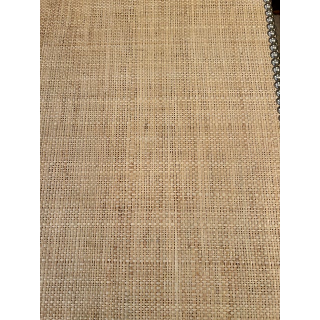 2020s Pair of Contemporary William Sonoma Home Grasscloth Night Stands With Single Drawer For Sale - Image 5 of 15