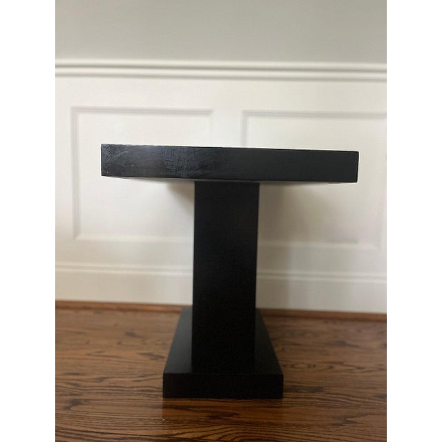 Wood Vintage Ebonized Wood Side Table For Sale - Image 7 of 7