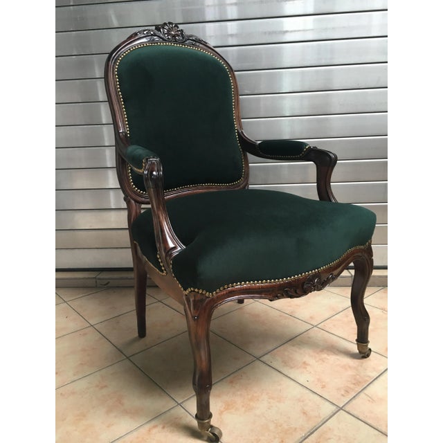 Antique Baroque Style Throne Armchair For Sale - Image 13 of 18