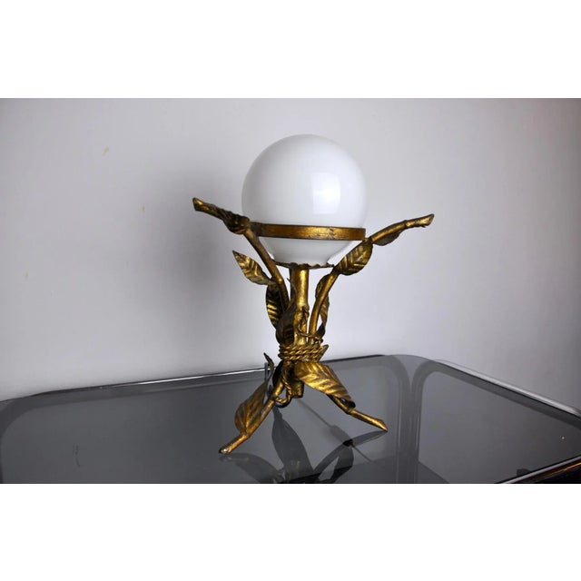 1960s Art Deco Spanish Floral Table Lamp, 1960 For Sale - Image 5 of 8