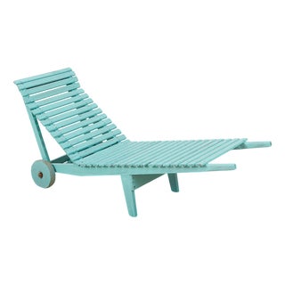 Garden Lounger Mairea with Wooden Frame on Wheels by Aino Alto, 1939 For Sale