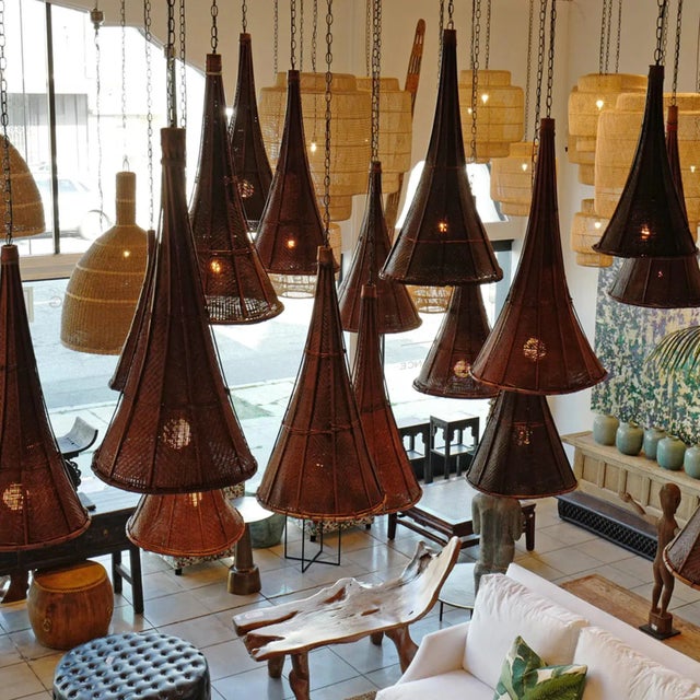 Antique Naga Village Basket Pendant Light For Sale In Los Angeles - Image 6 of 10