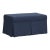 Red from Scalamandre crafted by Cloth & Company Norwalk Storage Bench, Navy Blue Solid Linen For Sale