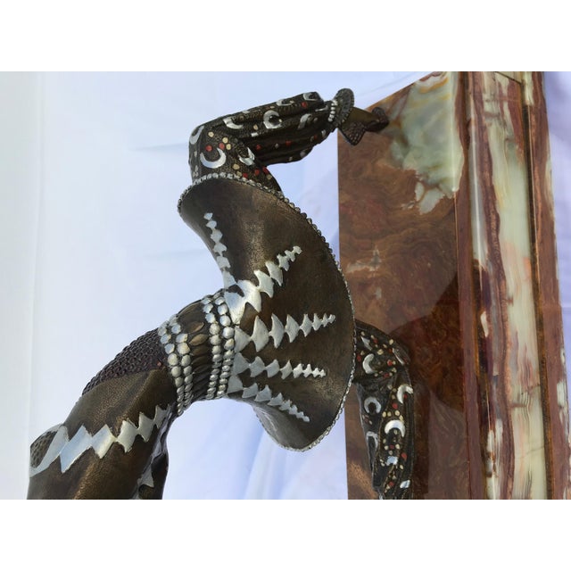 Bronze 1990s Art Deco/Modern Dancer in Dance Pose Title; Karmorna after Chiparus For Sale - Image 8 of 18