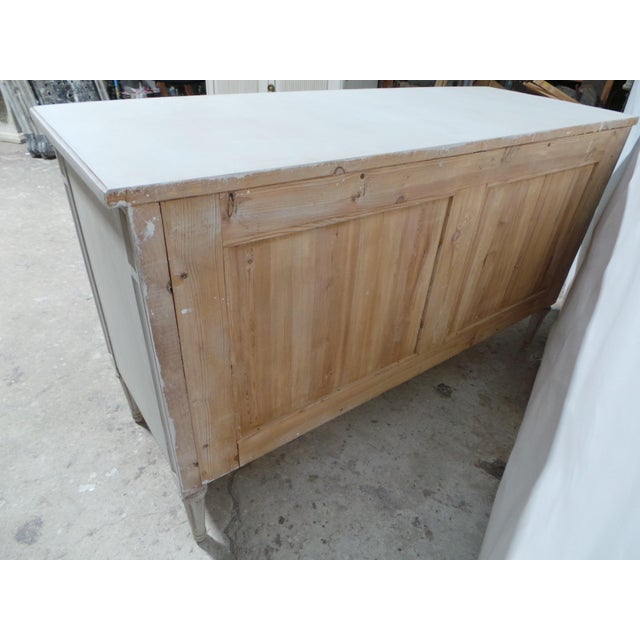 Antique White Swedish Gustavian Style 4 Drawer Chest of Drawers For Sale - Image 8 of 10