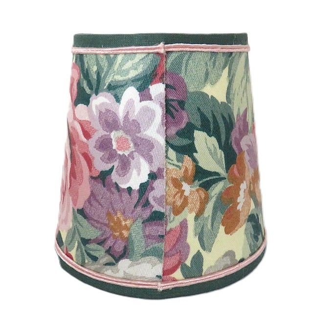 Early 21st Century Set of 8 Clip-on Lamp Chandelier Shades Roses Floral Flowers Sconces & Matching Chain Slip Cover For Sale - Image 5 of 9