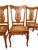 Antique c.1900 Quarter-Sawn Art Nouveau Tiger Oak Lyre Back Cane Dining Chairs. Set of Four For Sale - Image 4 of 8