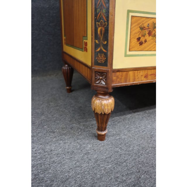 Neoclassical Robert Irwin Satinwood & Paint Decorated Neoclassical Dresser / Chest For Sale - Image 3 of 17