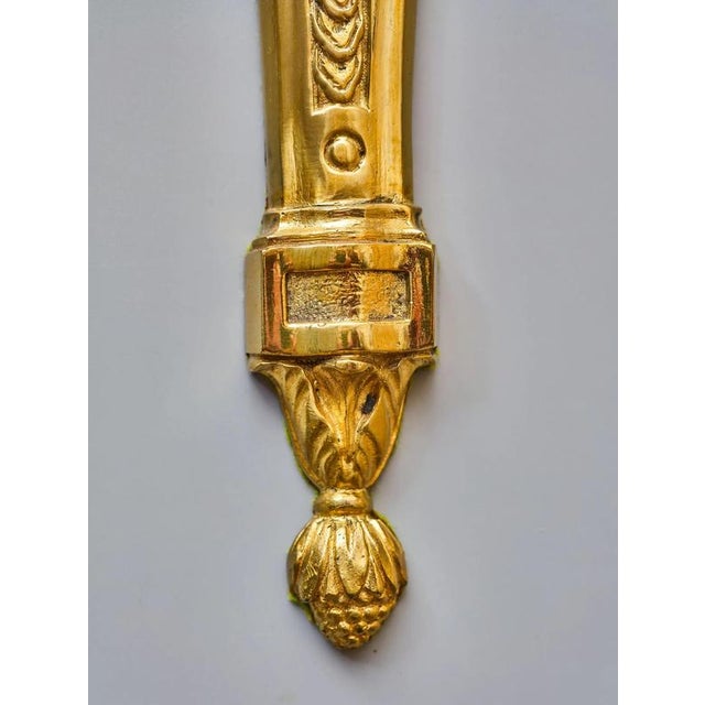 2000 - 2009 Neoclassical Wall Lamp in Cast Brass For Sale - Image 5 of 9