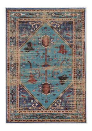Vintage Style Blue / Beige Persian Rug