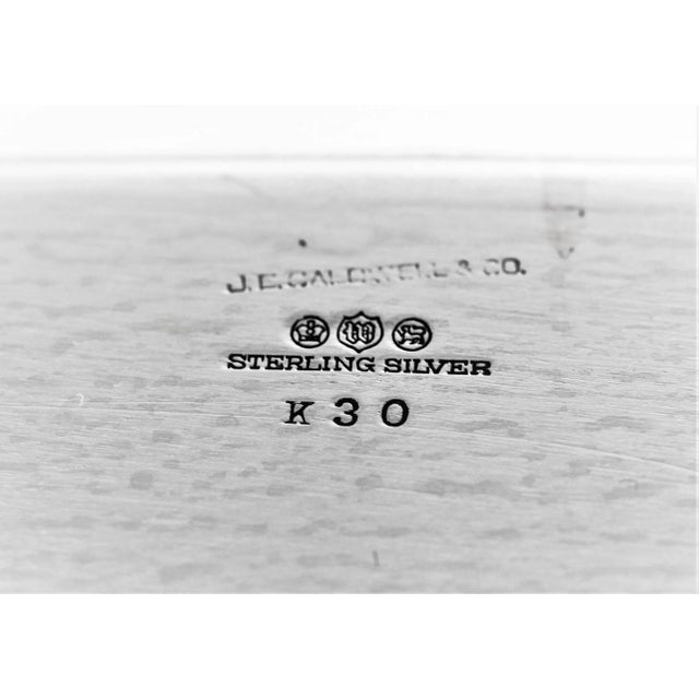 1900 - 1909 Large Modern Sterling Tea Tray For Sale - Image 5 of 6