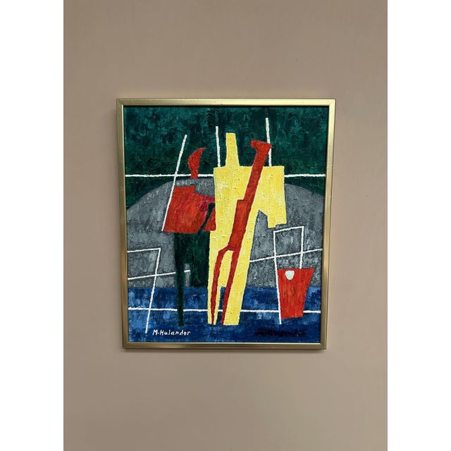 M. Hulander, Abstract Composition, 1960s, Oil on Canvas, Framed For Sale - Image 5 of 18