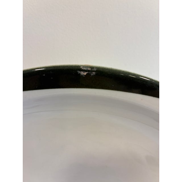 Ceramic Vintage McNicol China Green Rim Restaurant Ware Plates, Set of 3 For Sale - Image 7 of 13