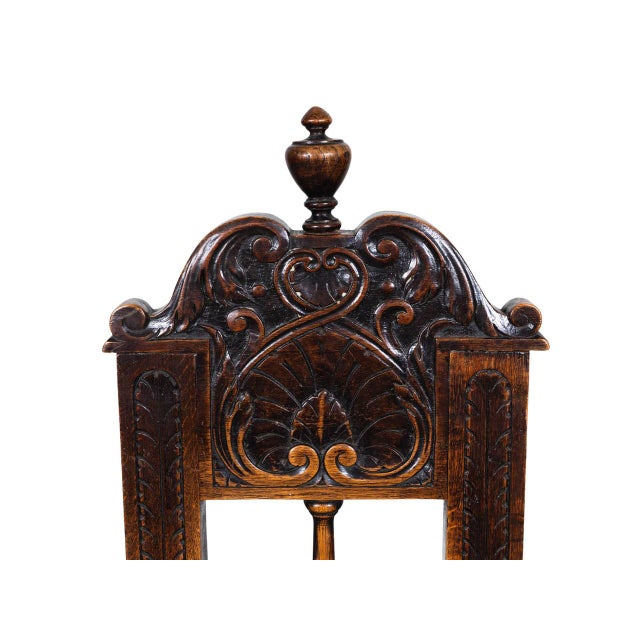 English Antique Wooden Armchair For Sale - Image 3 of 5