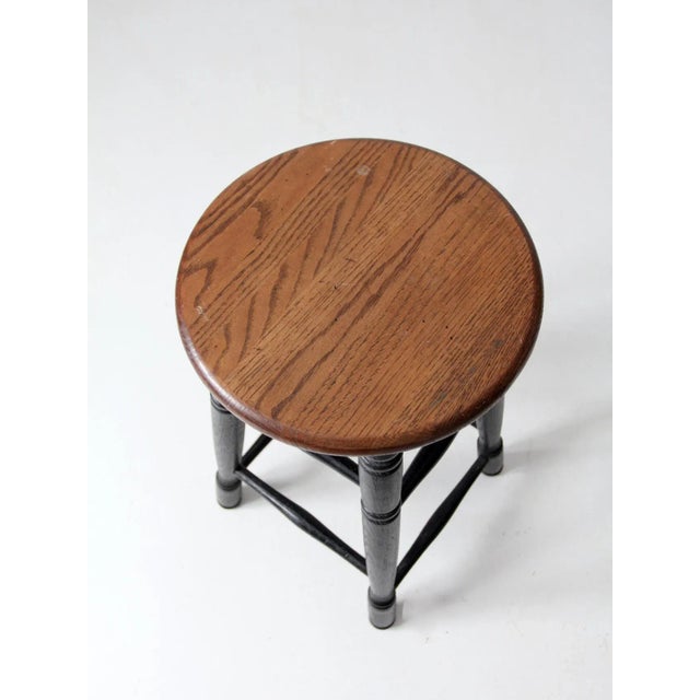 Vintage Wooden Stool For Sale - Image 11 of 12