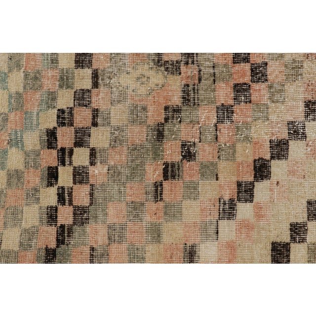 Mid-Century Modern Vintage Zeki Müren Runner With Polychromatic Geometric Patterns From Rug & Kilim For Sale - Image 3 of 8