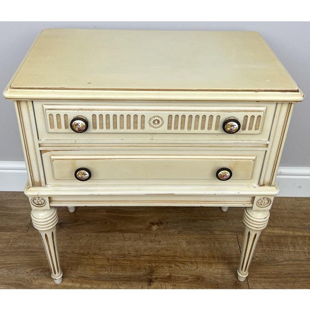 Vintage Shabby Chic French Bedside Tables, Set of 2 For Sale - Image 3 of 18