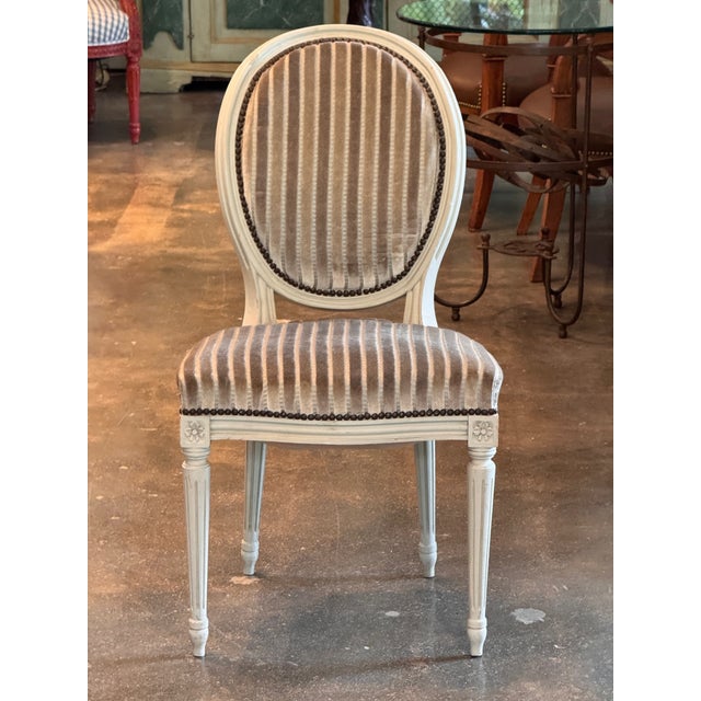 Mid 20th Century Mid 20th Century Set of Six French Louis XVI Style Dining Chairs For Sale - Image 5 of 9