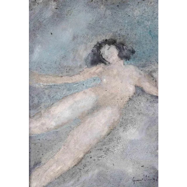 Oil on paper realized by Luigi Granetto in 1998. Hand signed. Includes a wooden frame realized by the artist cm. 45x38.5...