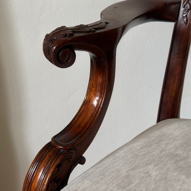 Brown Vintage Chippendale Dining Chairs by Maitland-Smith, Set of 8 For Sale - Image 8 of 14
