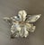 Mid-Century Modern Vintage 1960’s Metal and Enamel Flower Brooch For Sale - Image 3 of 6