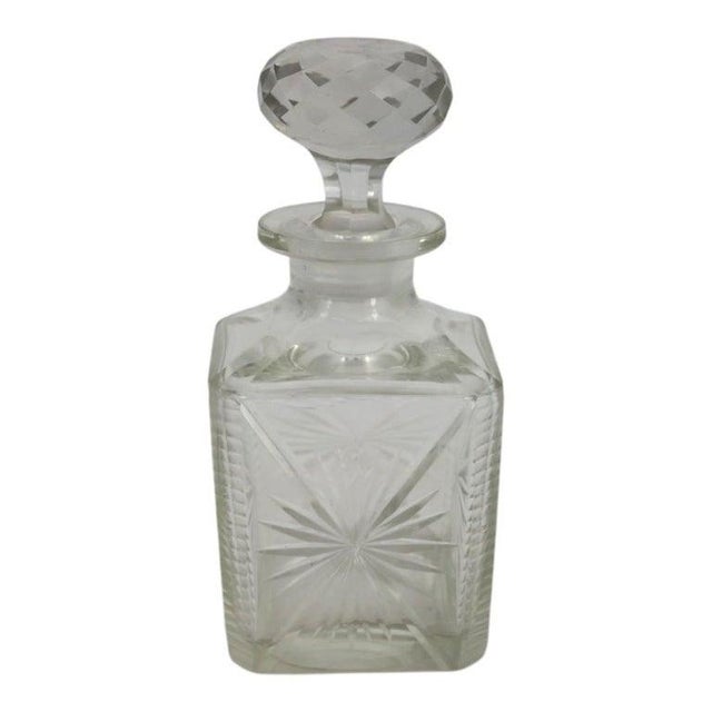 Four Vintage Dimiutive Cut & Pressed Glass Spirit Decanters C1940 For Sale - Image 11 of 18