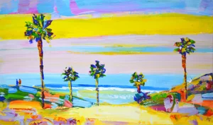 Miami. Usa. Original Contemporary Painting