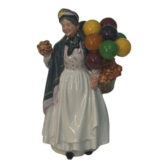Mid 20th Century Royal Doulton “Biddy Penny Farthing” Balloon Seller Figurine For Sale
