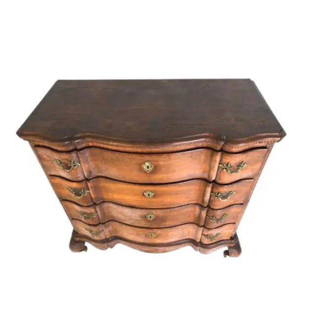 18th Century Dutch Baroque Four-Drawer Chest on Stand, 18th Century For Sale - Image 5 of 14