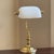 Late-20th Century Mini Banker's Task Lamp W/ Frosted Glass Shade For Sale - Image 17 of 17