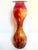 Extraordinary and architectural Blenko 2129 Blown glass with optic diamond swirl gourd vase. A rare piece only produced...