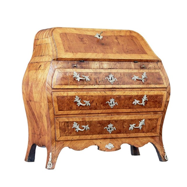 18th Century Rococo Yew and Elm Bureau Secretaire For Sale - Image 16 of 16