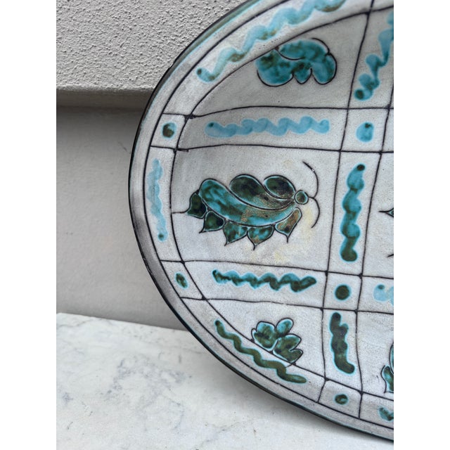 Vallauris Large Mid-Century Jerome Massier Platter Vallauris, Circa 1950 For Sale - Image 4 of 7