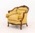 Wood Louis XV Yellow Silk Damask Upholstered Walnut Bergere For Sale - Image 7 of 11