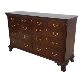 Chippendale 10 Drawer Mahogany Gentleman's Chest For Sale