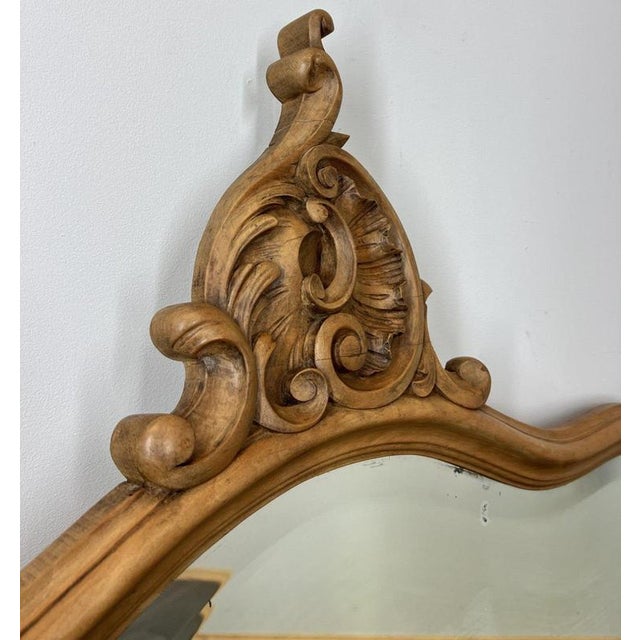 Antique French Style Carved Wall Mirror For Sale - Image 5 of 12