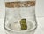 Glass Italy Decanter Glass 1960s W/ Stopper & Sticker Gold Trim Etched Floral Pattern For Sale - Image 7 of 10