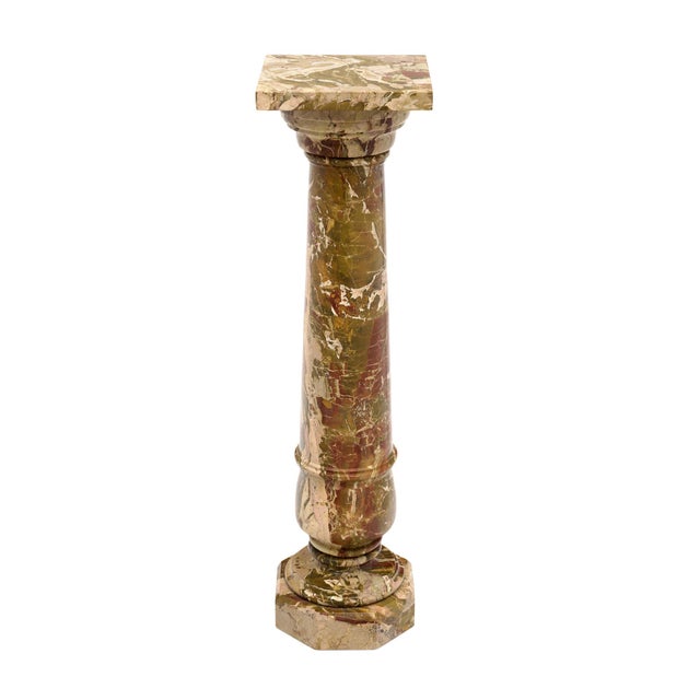 Antique Breccia Pontifica Marble Columns, Italian, Circa 1910 For Sale In Austin - Image 6 of 10