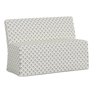 Slipcover for Stoffer Home x Cloth & Company for Lindy Slipcover Dining Banquette in Francie Floral Tan For Sale