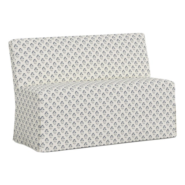 Stoffer Home x Cloth & Company Slipcover for Lindy Dining Banquette in Francie Floral Tan For Sale