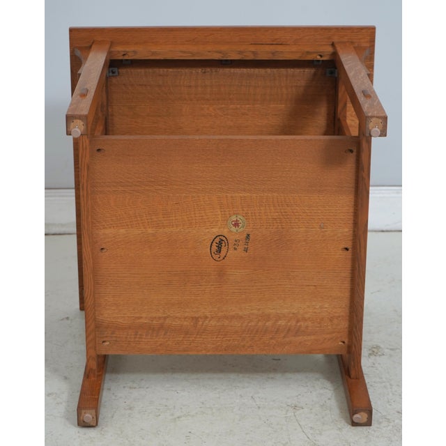 Stickley Square Mission Oak Lamp Table For Sale - Image 13 of 14