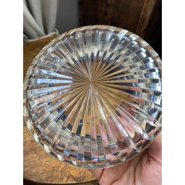 Art Deco Ashtray in Cut Crystal with Silver Mount and Cigar Rest by Wilhelm T. Binder, 1930s For Sale - Image 11 of 12