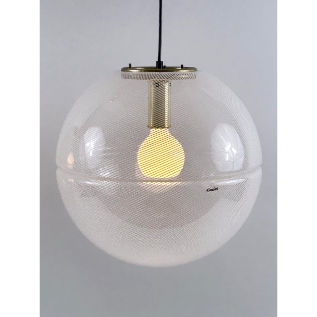 Metal Mid-Century Modern Sfera Pendant Lamps from Guzzini, Italy, 1970s For Sale - Image 7 of 18