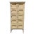 1940s Vintage Shabby Ten Cubby Tall Solid Wood Painted Cabinet For Sale