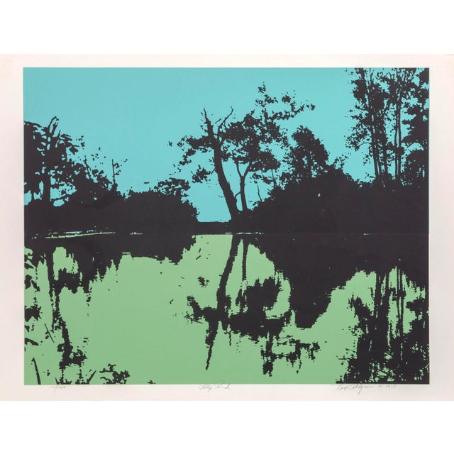 Lily Pond, Roy Ahlgren Screenprint, Signed, Numbered, Dated, and Titled in Pencil For Sale