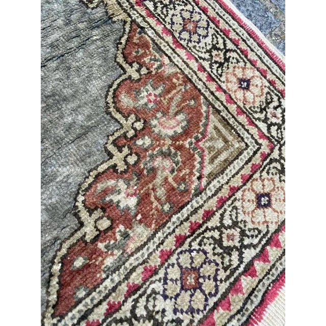 Small Vintage Turkish Kayseri Silk & Cotton Rug For Sale - Image 13 of 16