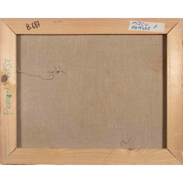 1970s Franco Marzilli, View of the Church, Oil Painting, 1970s For Sale - Image 5 of 6