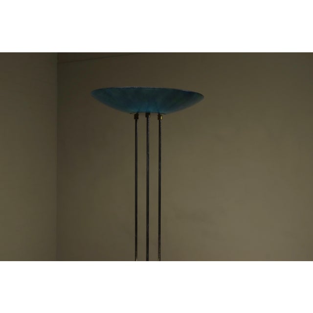 Studio made handcrafted floor lamp by Ralph Zernisch from the 1980s. This is not a serial production piece, but a rare...