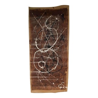 Large Unframed Abstract Painting by Christopher Shoemaker (64” High) For Sale