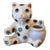 Vintage Mid Century Bear Cat Porcelain Toothpick Holder For Sale